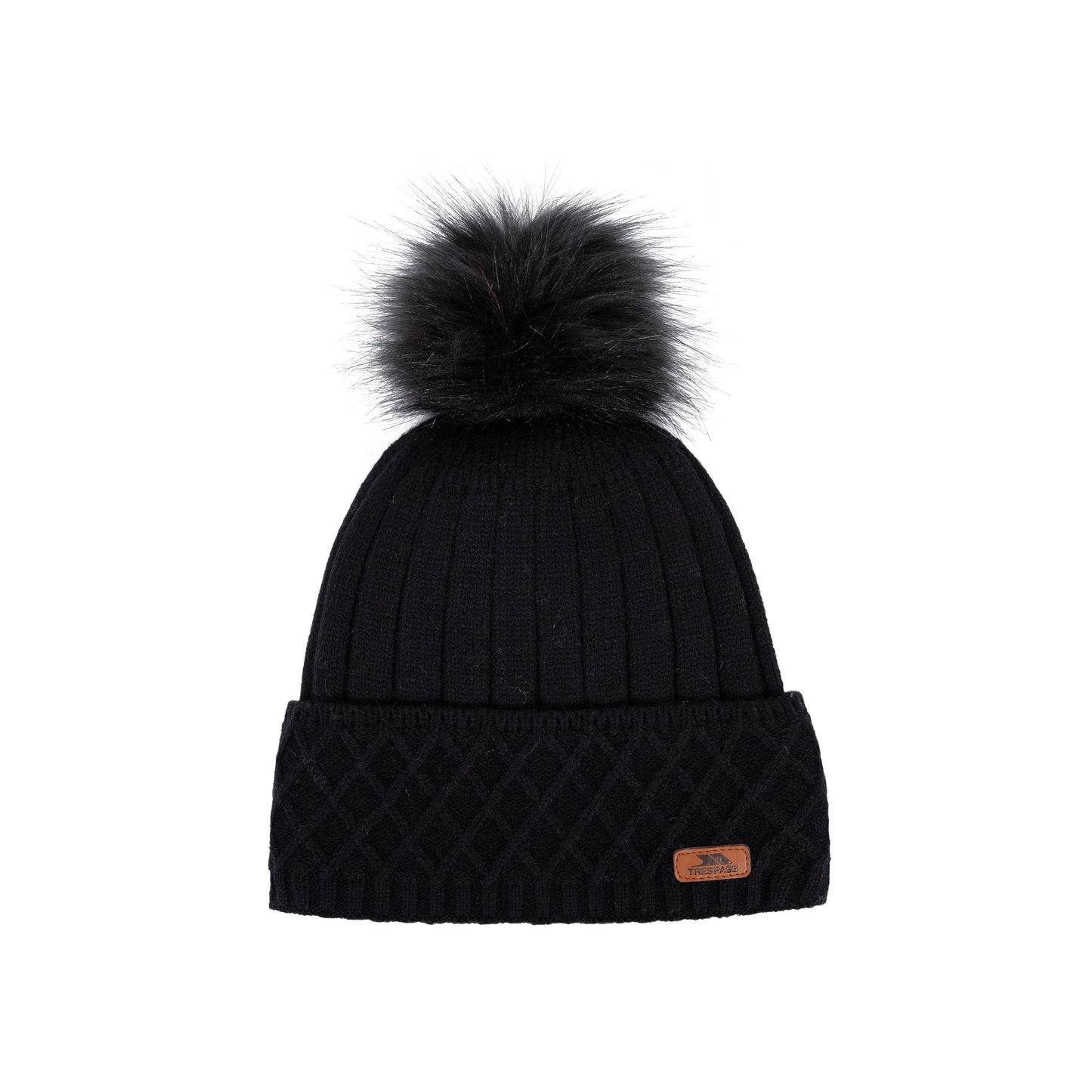 Sherbet Women's Fleece Lined Knitted Hat in Black