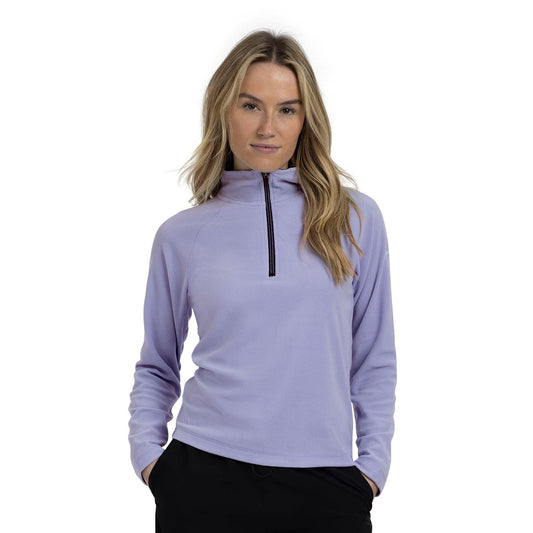 Skylar Womens 1/2 Zip Fleece Top in Cool Blue