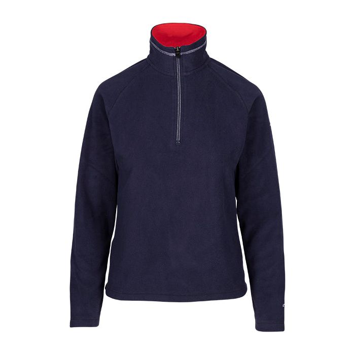 Skylar Womens 1/2 Zip Fleece Top in Navy