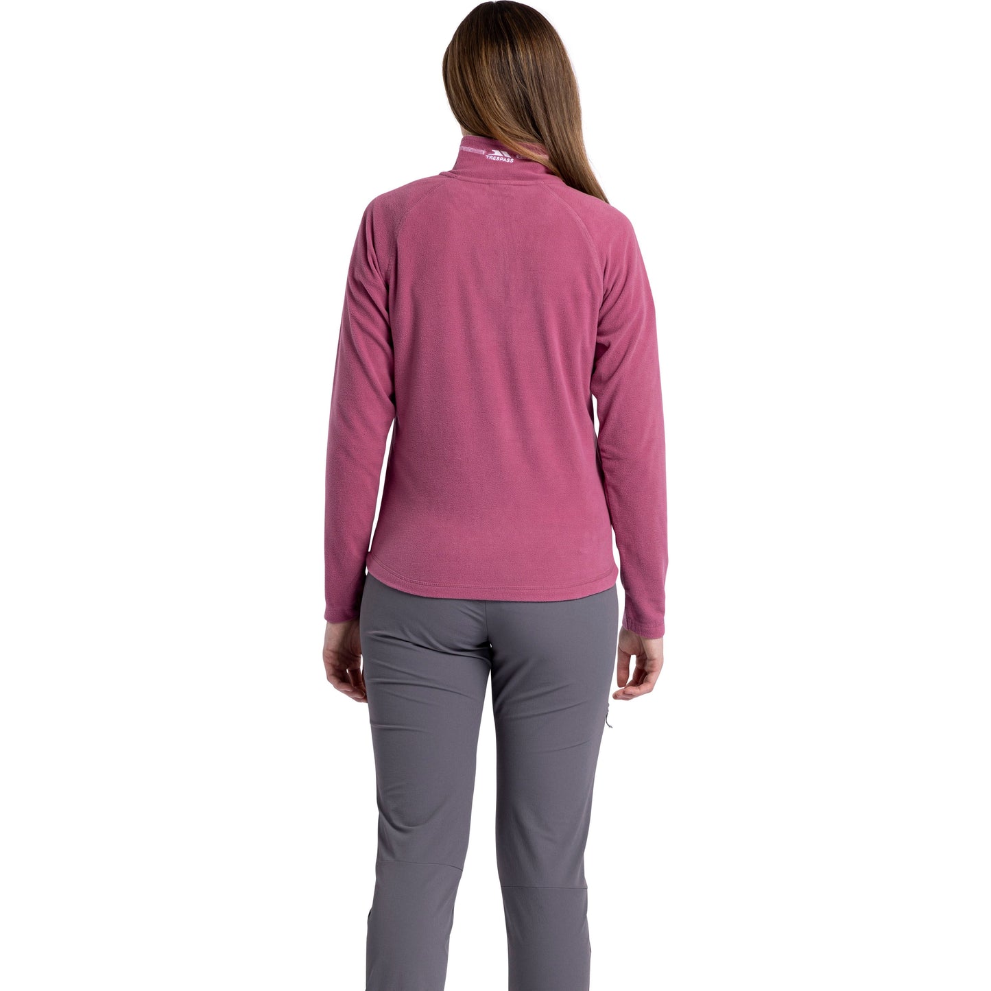 Skylar Women's Half Zip Fleece Top in Rose Blush