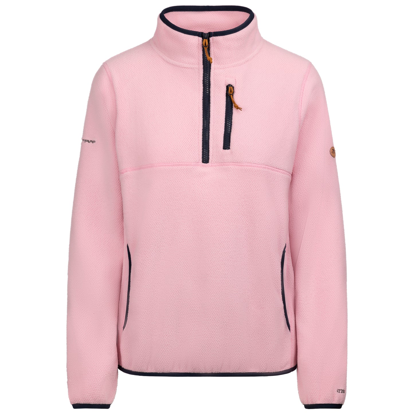 Tister Women's 1/2 Zip Fleece Top in Pink Peony