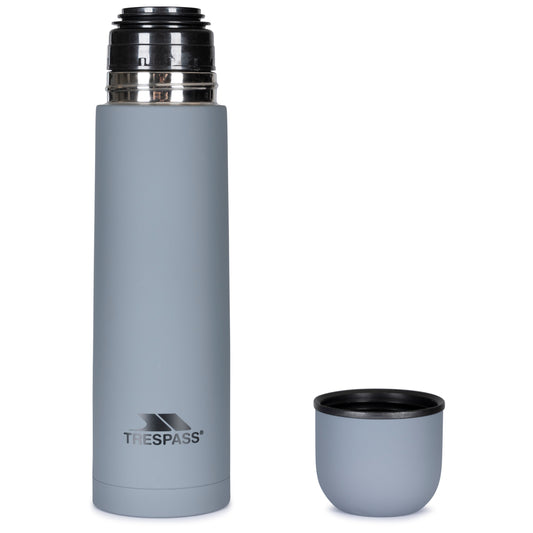 Torre Vacuumed Steel Flask in Grey