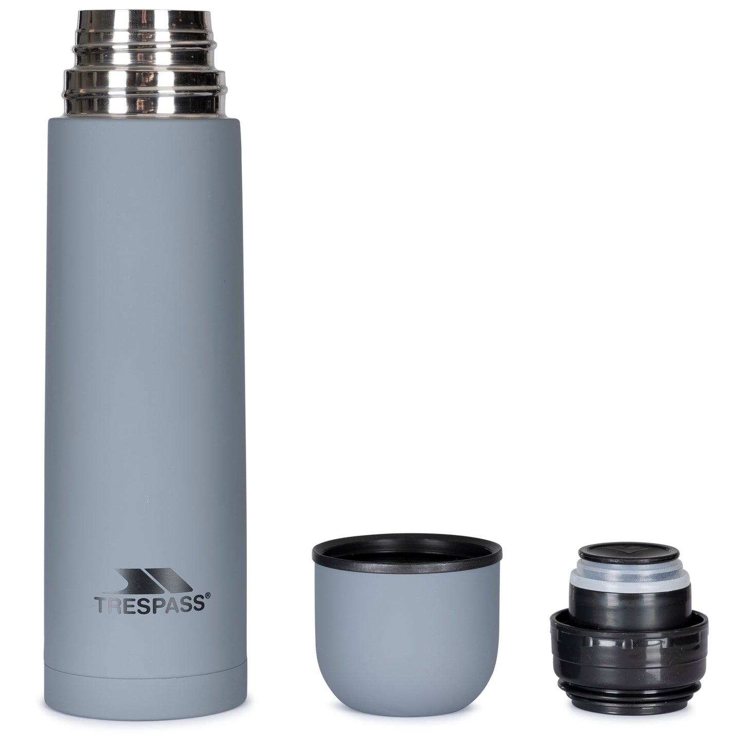 Torre Vacuumed Steel Flask in Grey