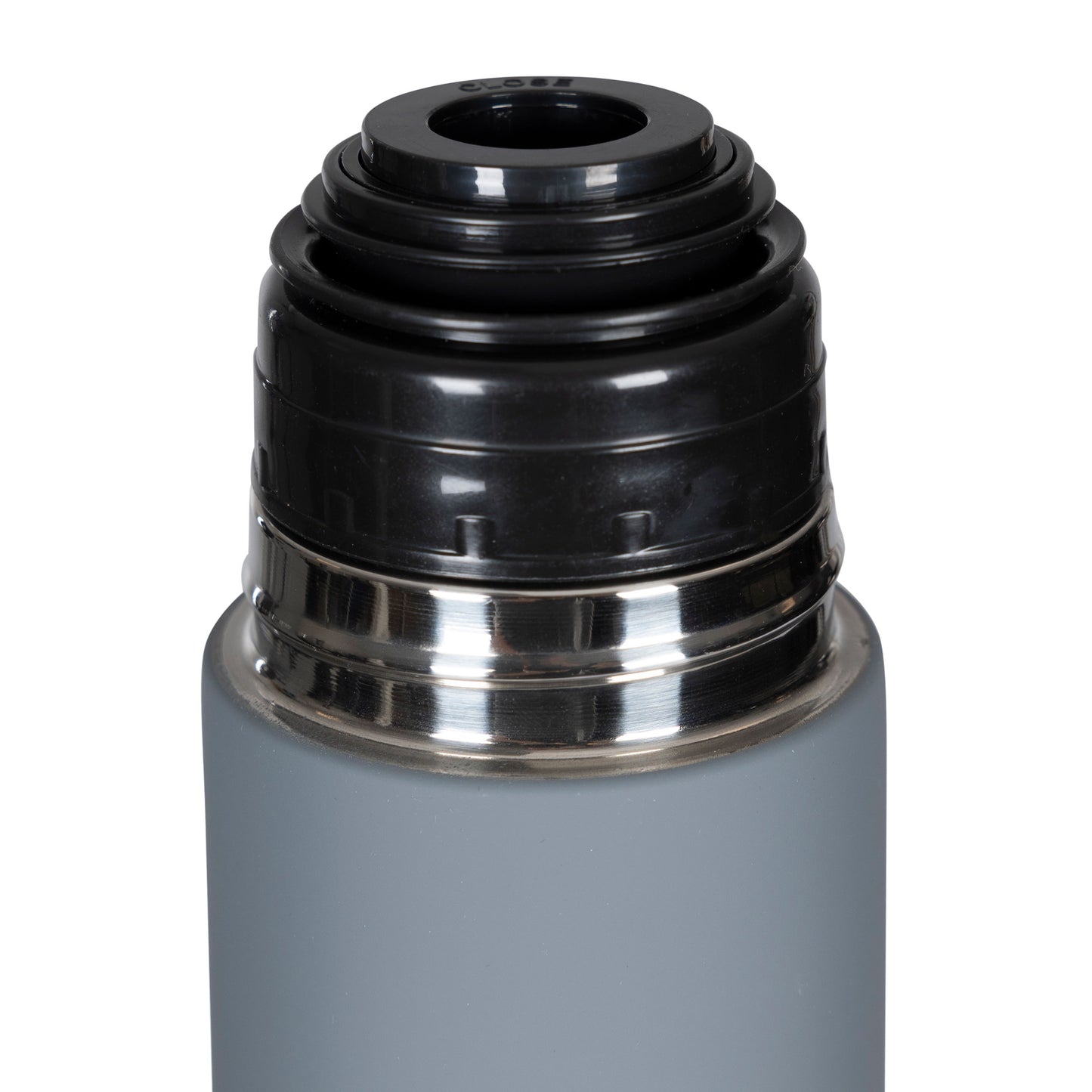 Torre Vacuumed Steel Flask in Grey