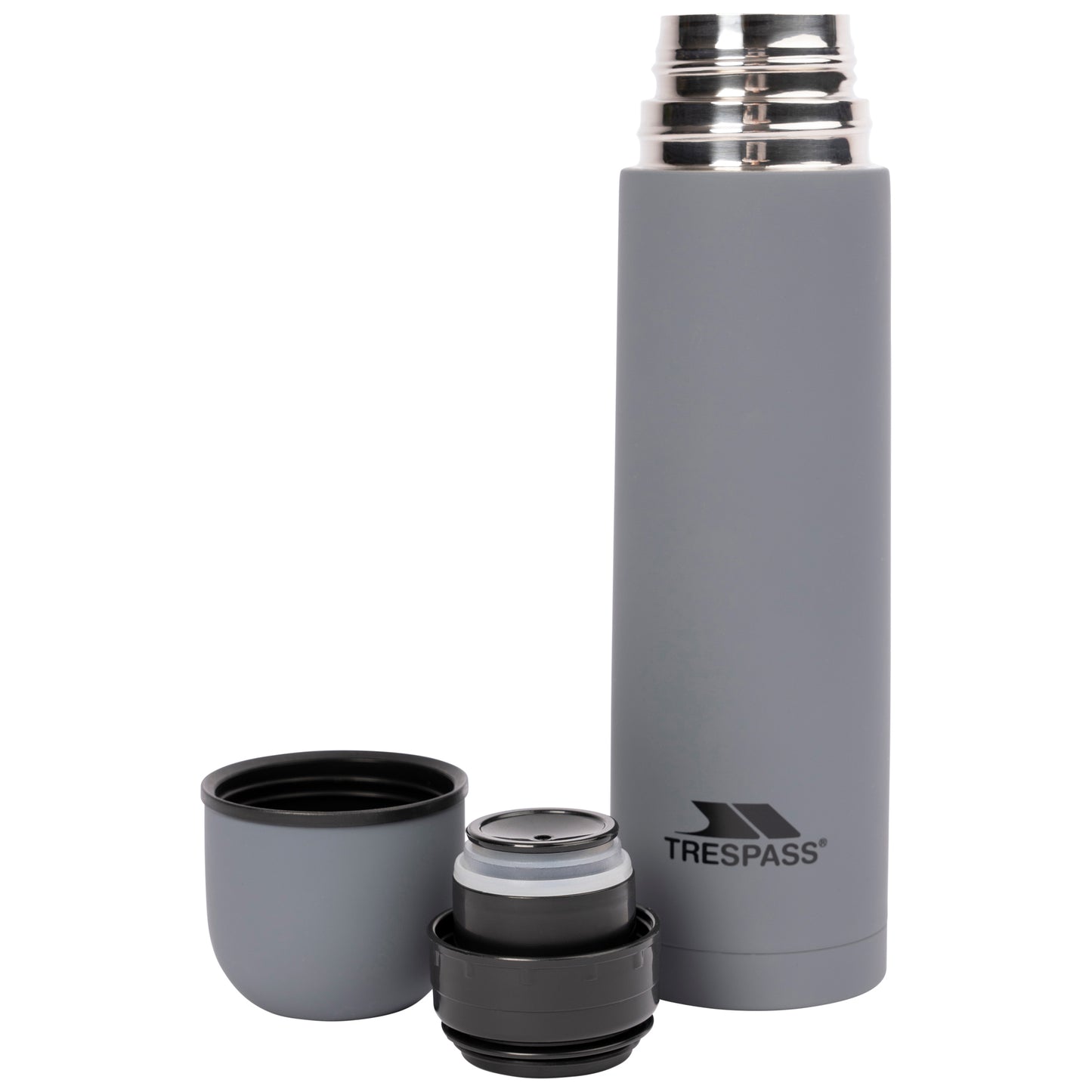 Torre Vacuumed Steel Flask in Grey