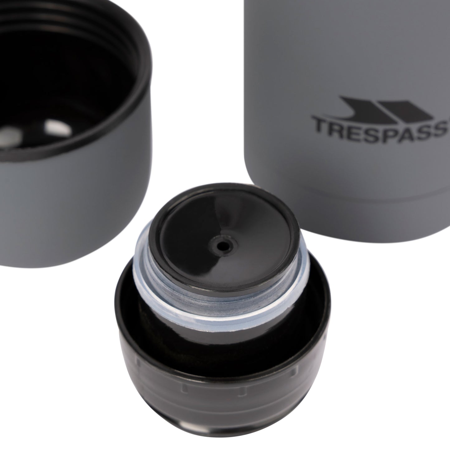 Torre Vacuumed Steel Flask in Grey