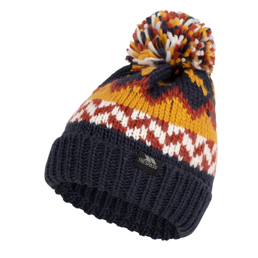 Twiglet Kids Lined Kids Knitted Hat in Navy / Honeybee