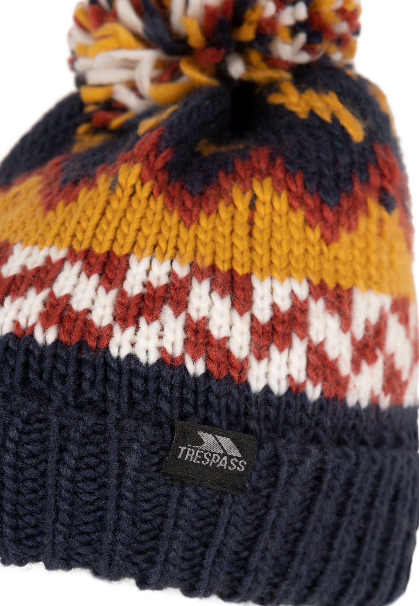 Twiglet Kids Lined Kids Knitted Hat in Navy / Honeybee