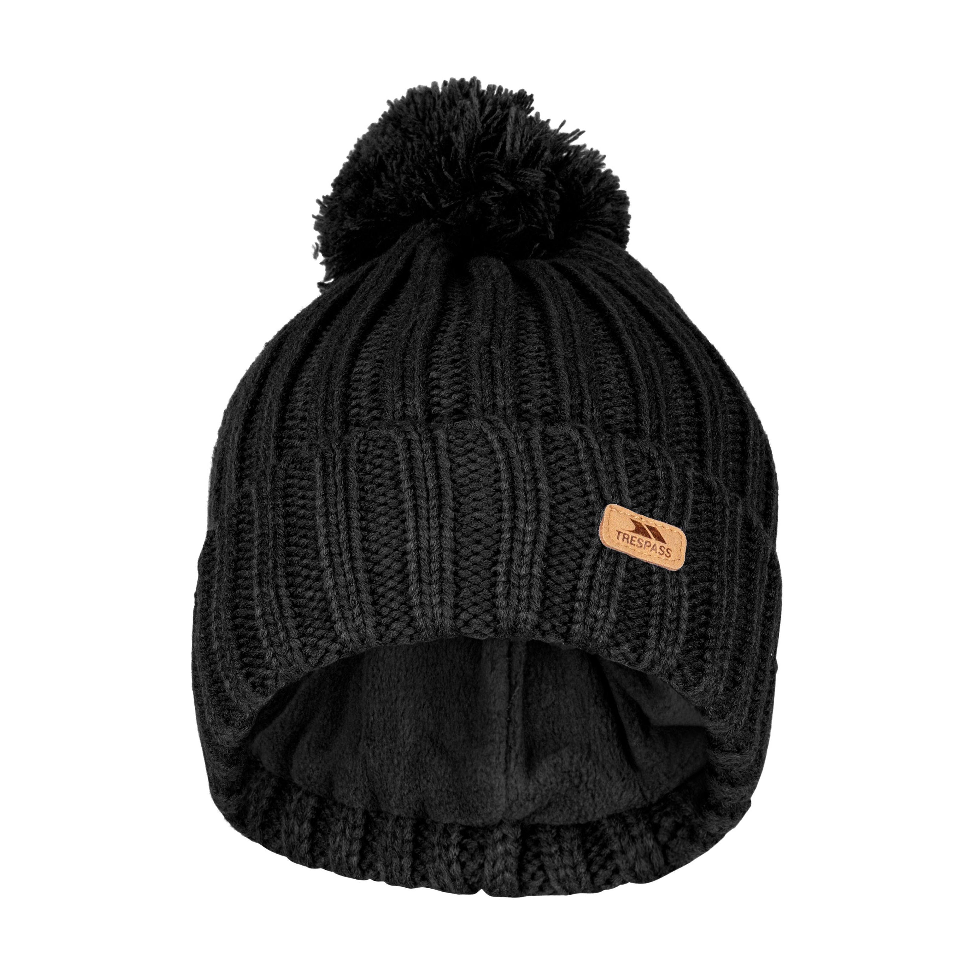 Black wooly best sale bobble hat