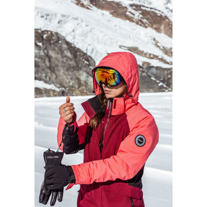 Ursula DLX Women's Padded Ski Jacket in Dark Cherry