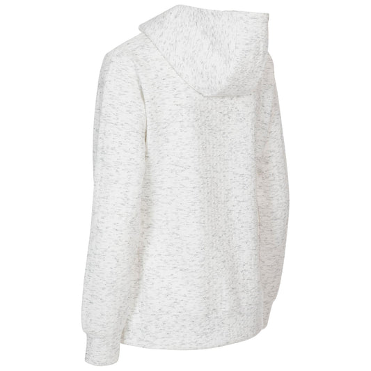 Winnie Womens Full Zip Fleece Hoodie in Ghost Marl