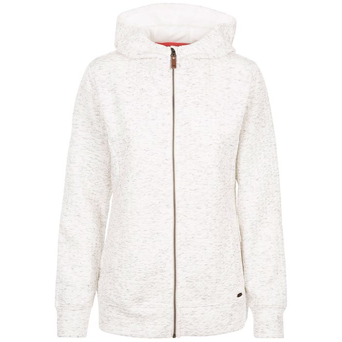 Winnie Womens Full Zip Fleece Hoodie in Ghost Marl