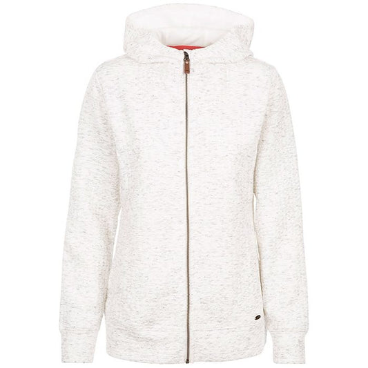Winnie Womens Full Zip Fleece Hoodie in Ghost Marl