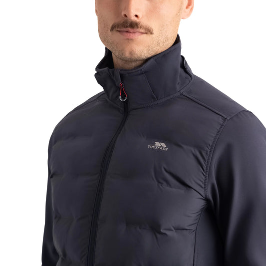 Alwero Men's Hybrid Softshell Jacket in Dark Flint