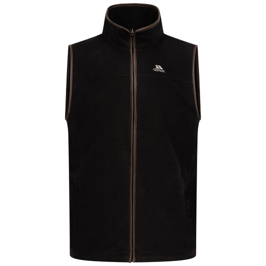 Bernary Mens Full Zip Fleece Gilet in Black