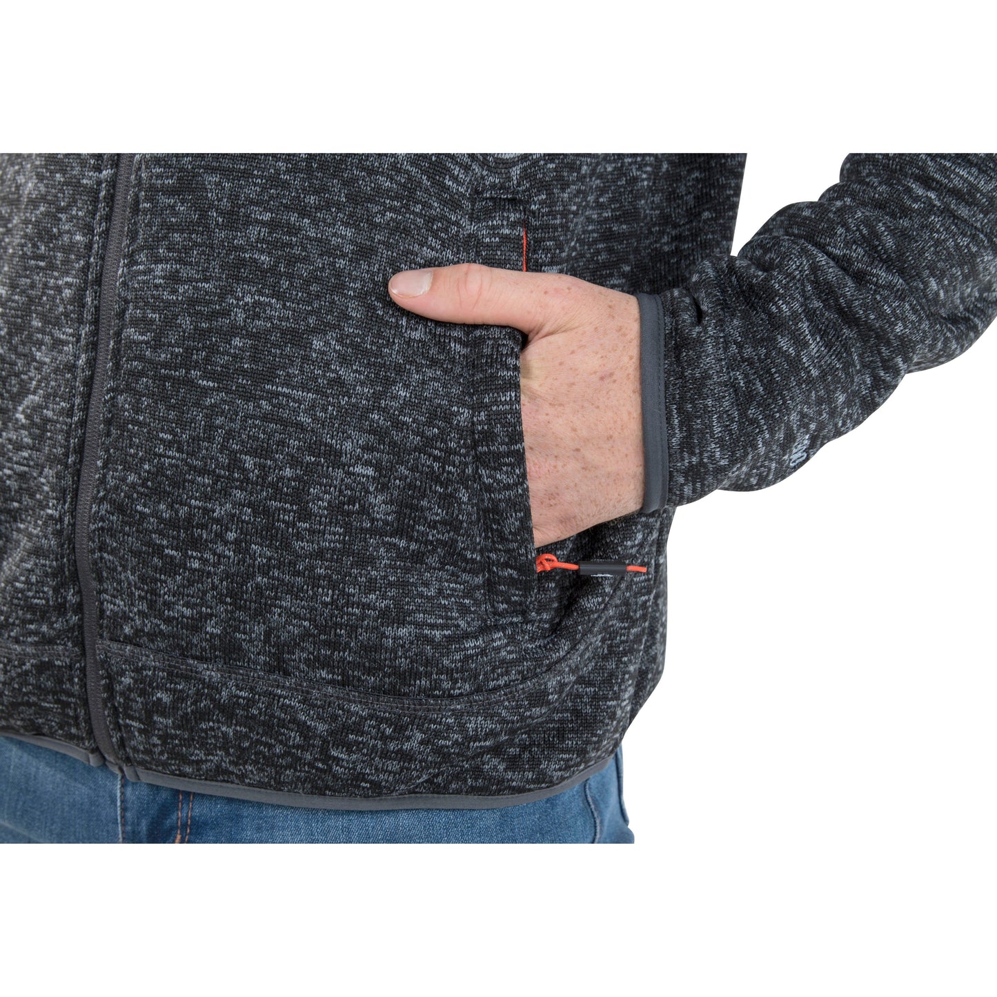 Bingham Men's Fleece Jacket in Black Marl