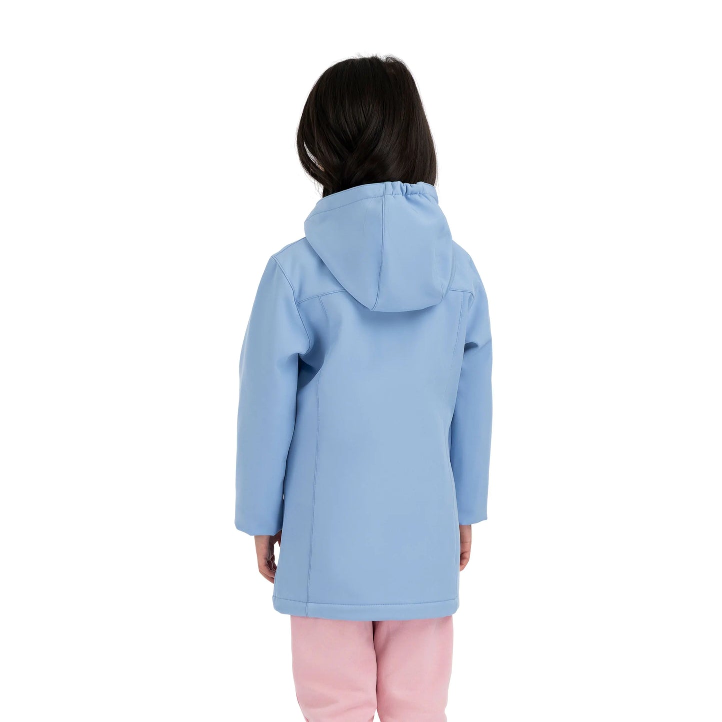Brennagh Girls Longer Length Softshell Jacket in Cornflower