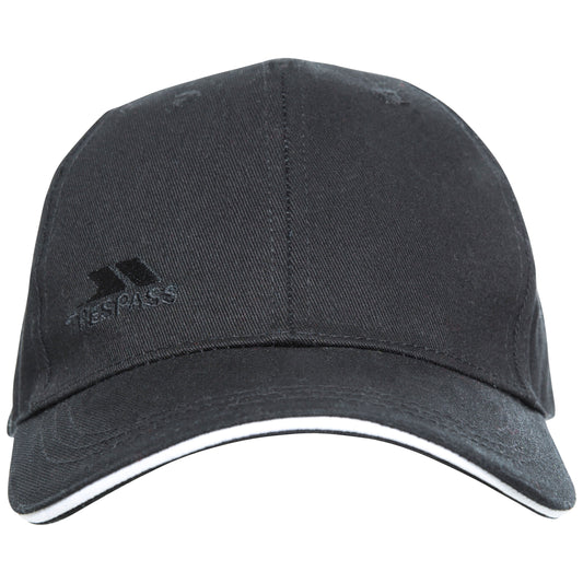 Carrigan Adults Cotton Baseball Cap in Black