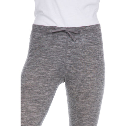Chara Women's 100% Merino Wool Thermal Base Layer Trousers in Grey
