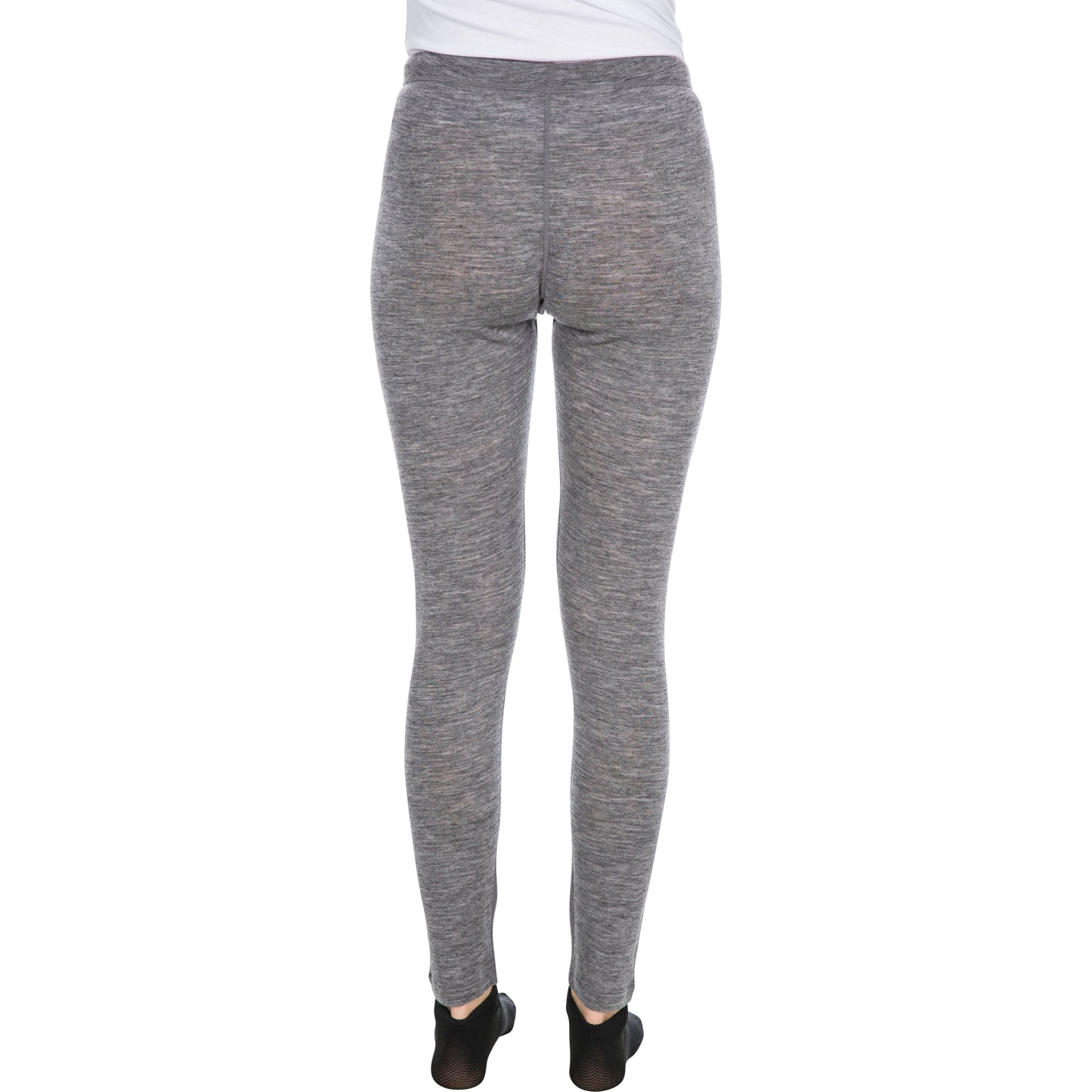 Chara Women's 100% Merino Wool Thermal Base Layer Trousers in Grey