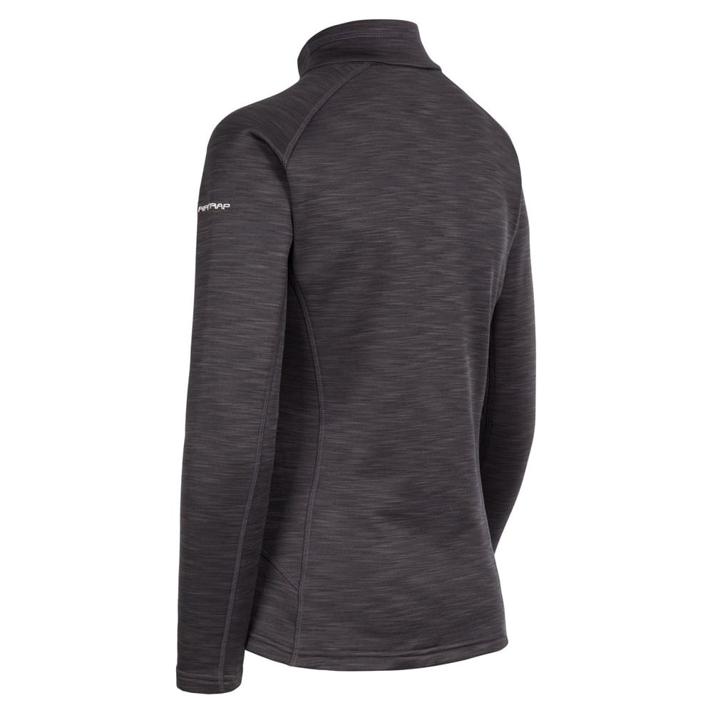 Fairford Women's Half Zip Fleece Top in Black Marl