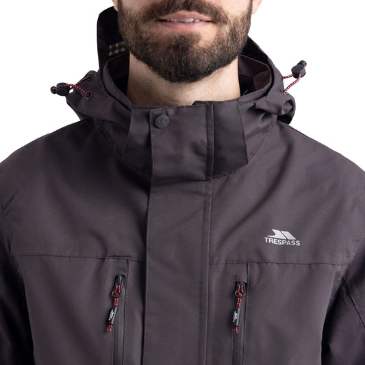 Griminish Mens Lightweight Rain Jacket in Dark Grey