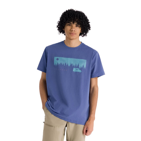 Jacub Mens Casual T-Shirt in Coastal Blue