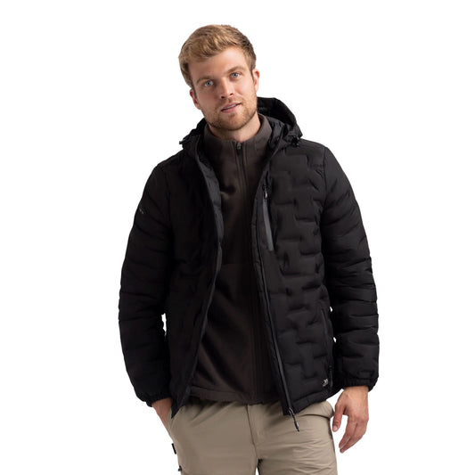 Jaymes Men's Waterproof Quilted Jacket in Black