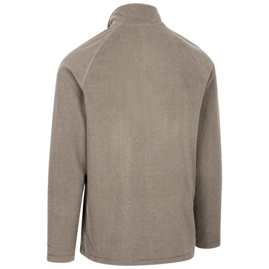 Keynote Mens Half Zip Fleece Top in Sand