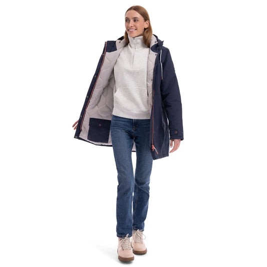 Melissa Women's Padded Waterproof Coat in Navy