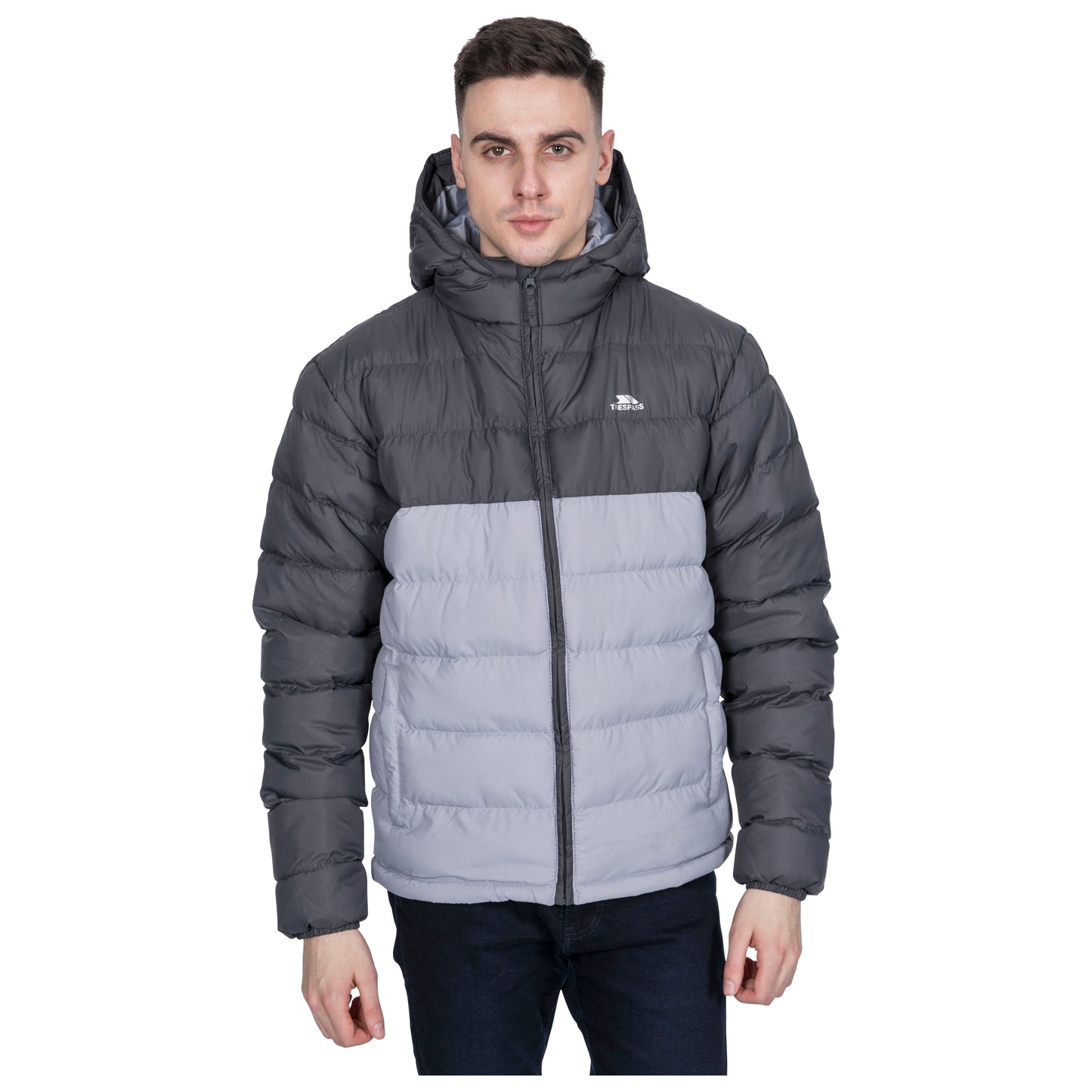 Oskar Mens Padded Jacket in Carbon Grey