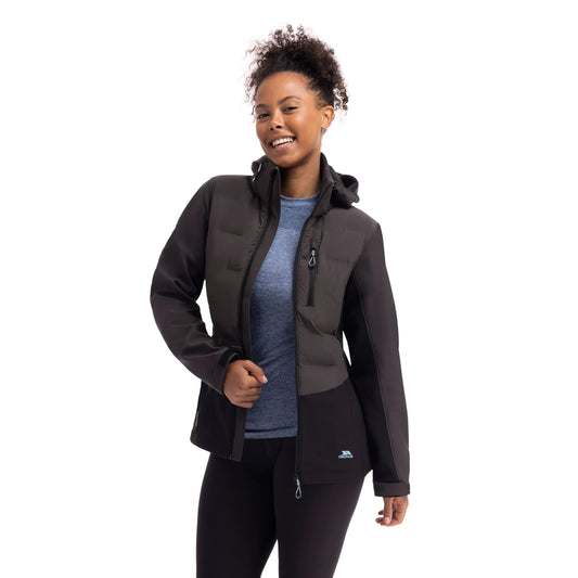 Scarlet Women's Hybrid Softshell Jacket in Charcoal