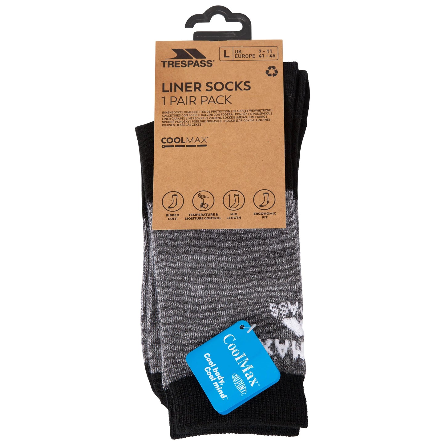 Tippo Coolmax Liner Socks in Black