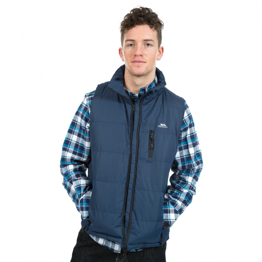 Clasp Mens Padded Gilet - Navy