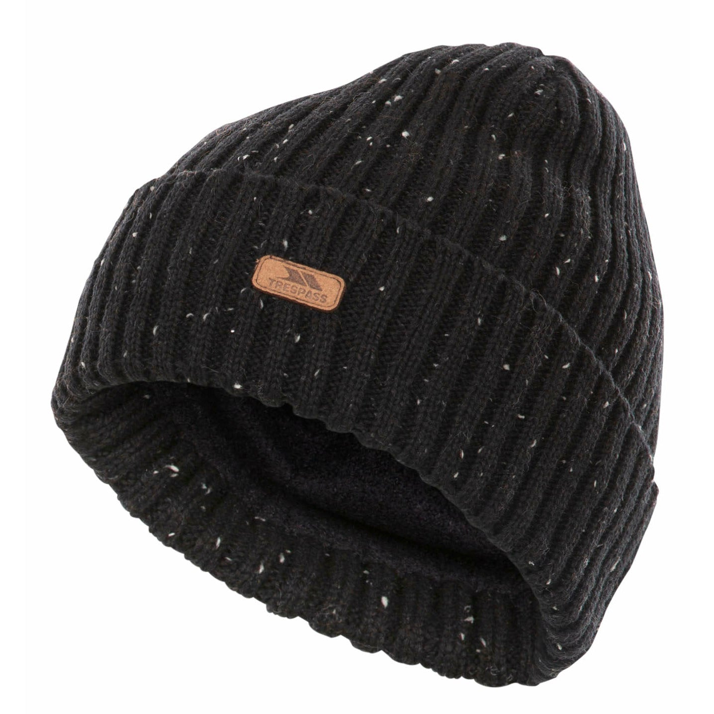 Mateo Lined Knitted Beanie Hat in Black