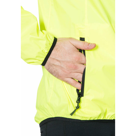 Retract Men's Hi-Vis Unpadded Waterproof Packaway Jacket in Yellow