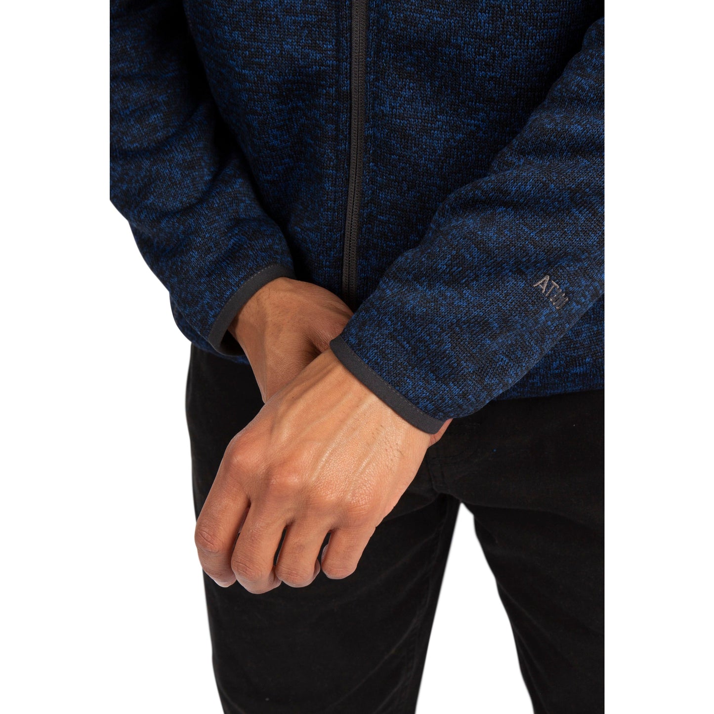 Odeno Men's Knitted Fleece Hoodie in Navy