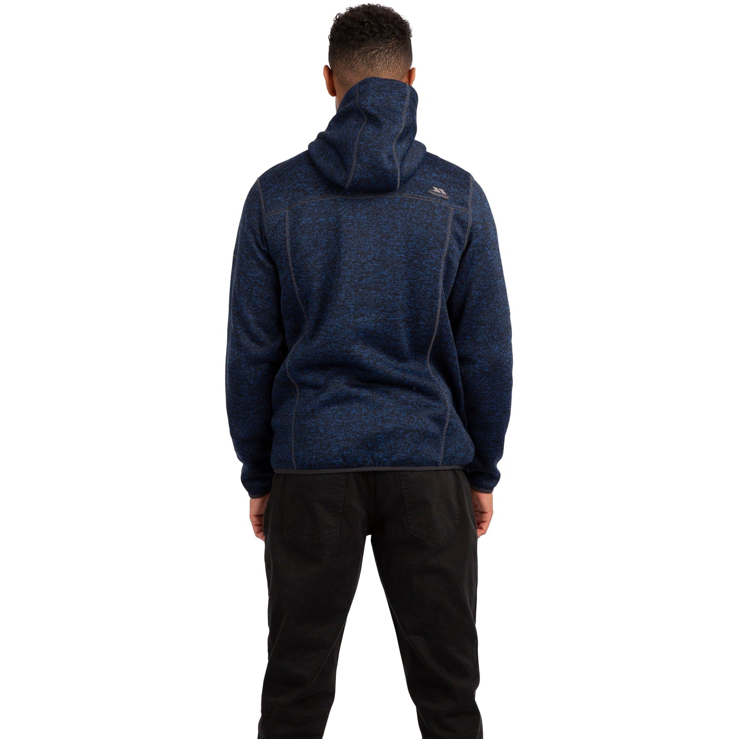 Odeno Men's Knitted Fleece Hoodie in Navy