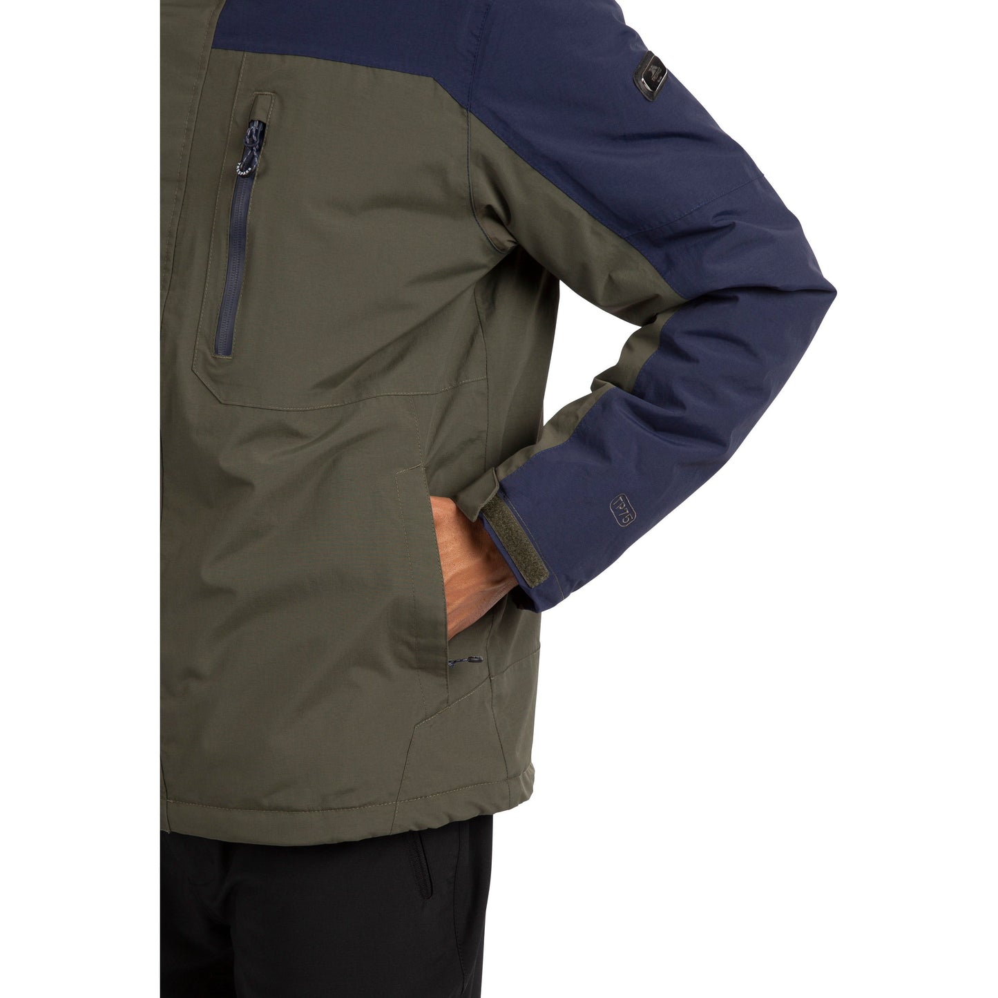 Murchan Men's Padded Waterproof Rain Jacket with Recycled Fabric in Navy