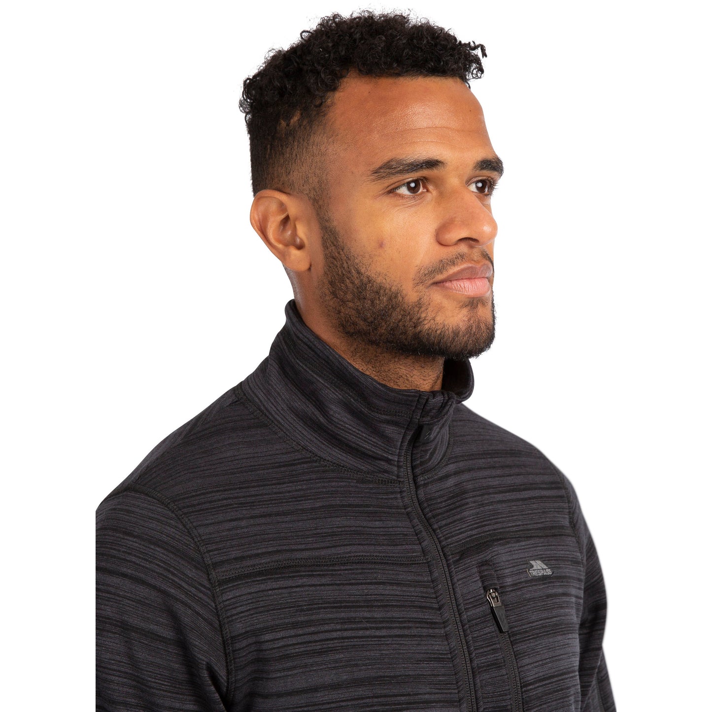 Abbast Men's Fleece Jacket in Black Marl