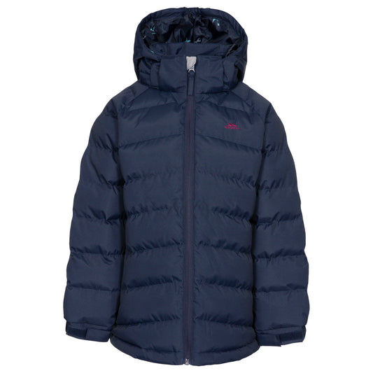Amira Kids' Hooded Padded Jacket - Navy