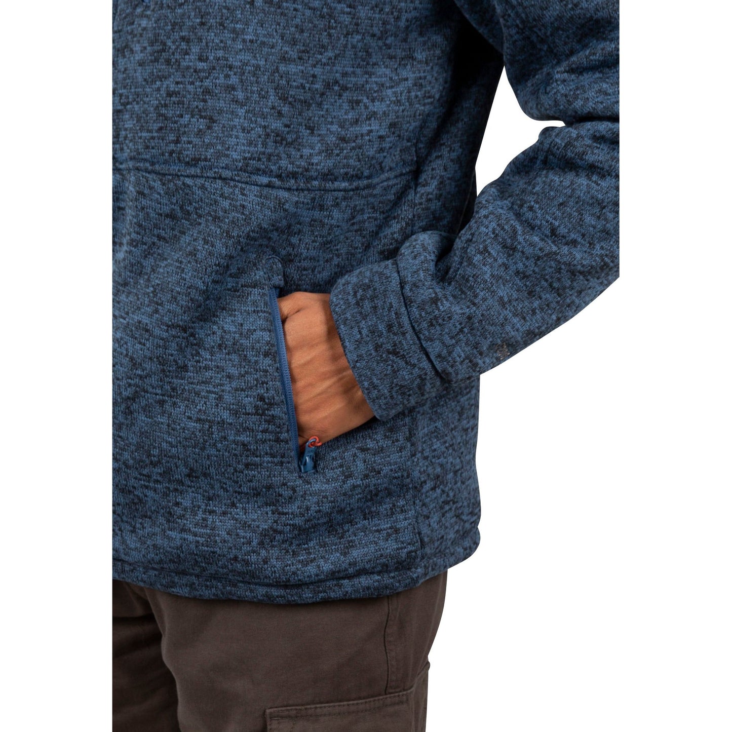 Ampney Men's Fleece Jacket with Sherpa Lining in Smokey Blue