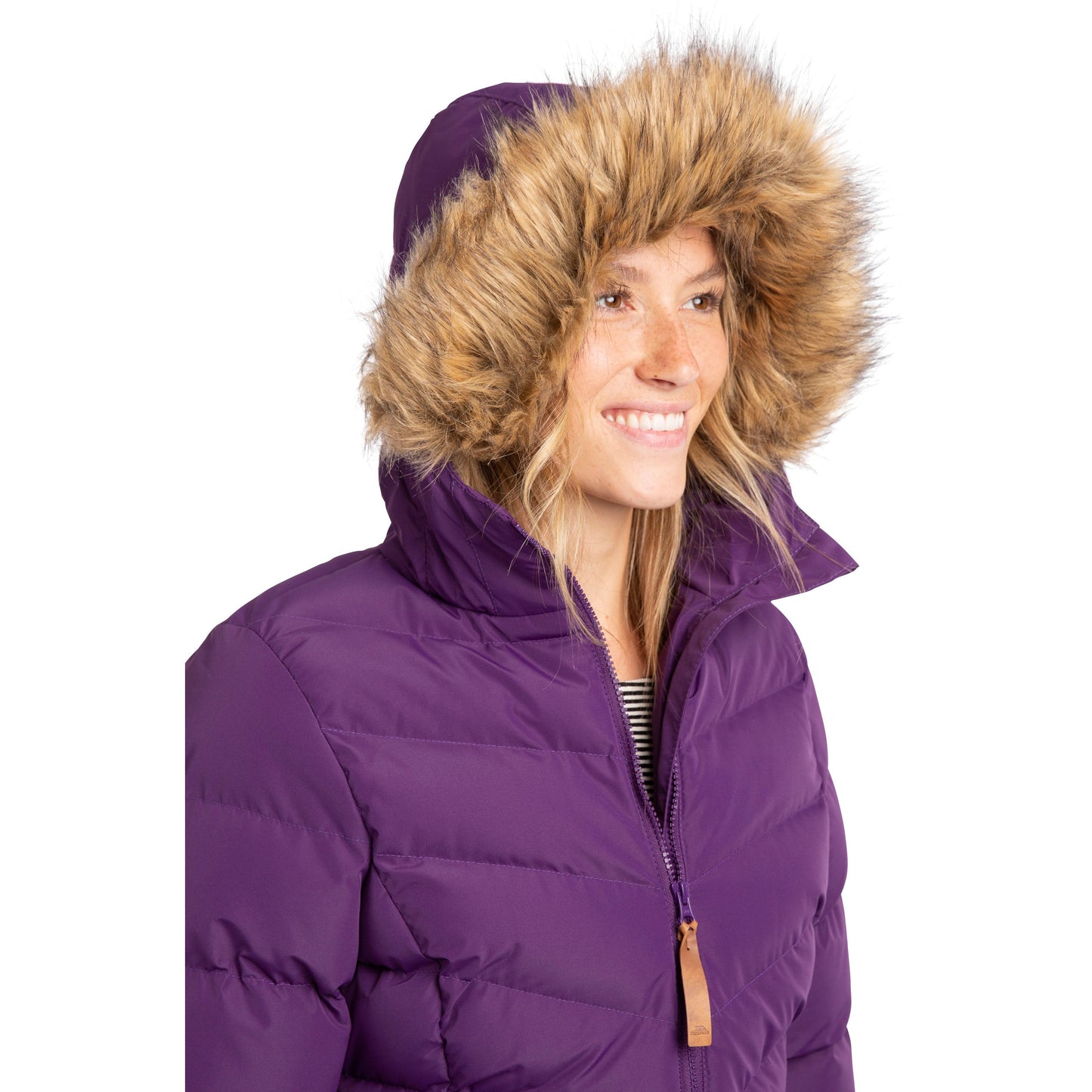 Audrey Women's Padded Long Length Jacket - Dark Wild Purple