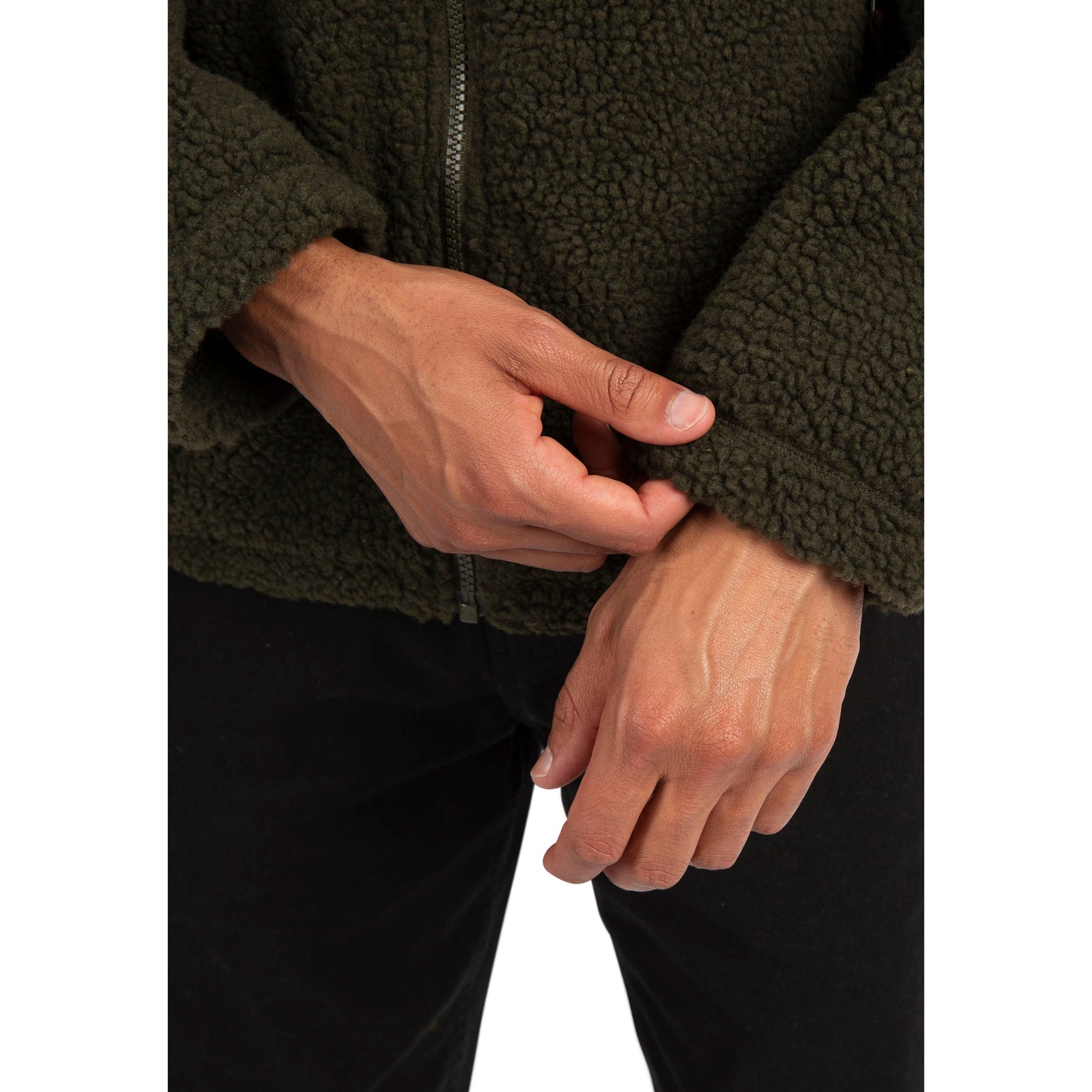 Buck Men's Sherpa Fleece Jacket in Ivy