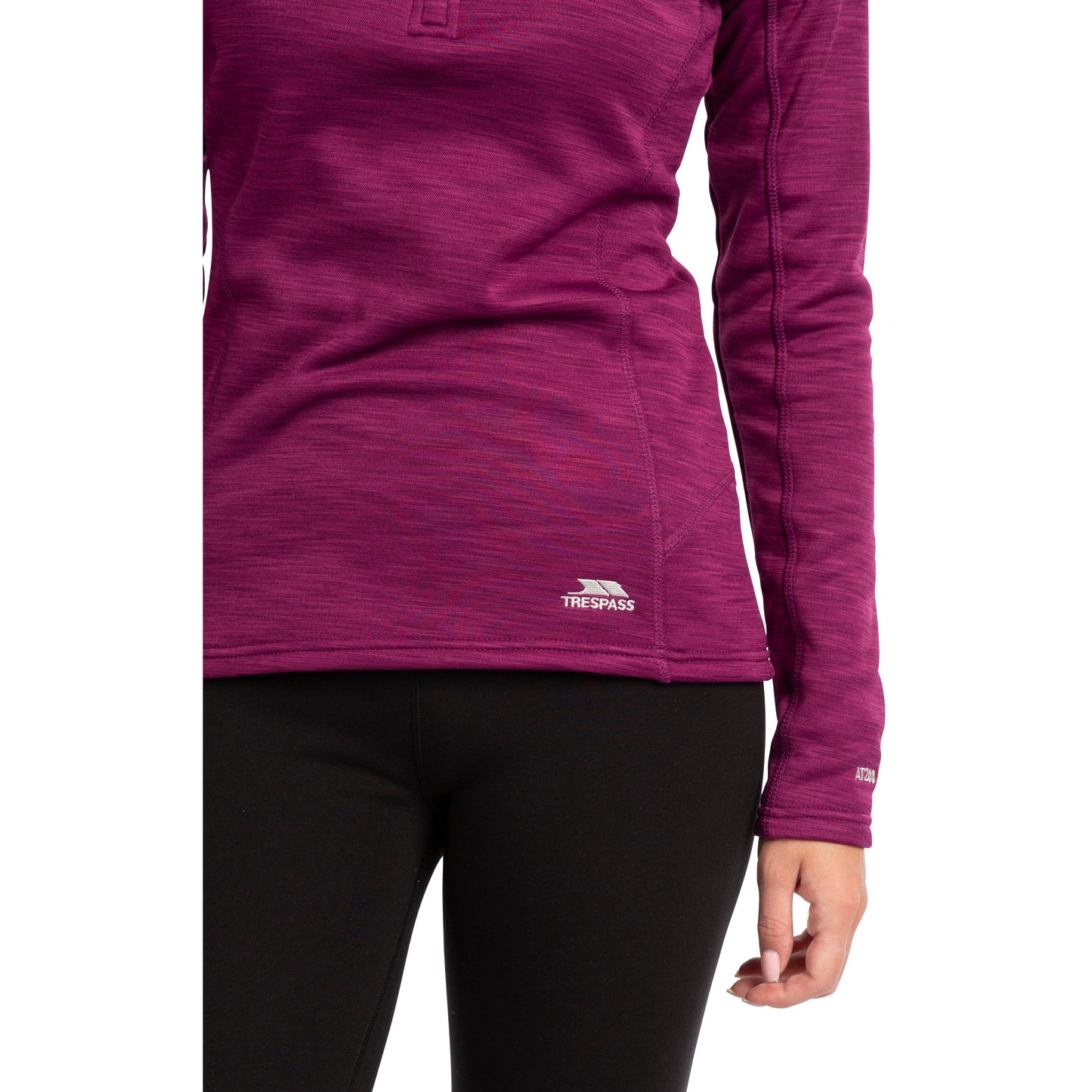 Fairford Women's 1/2 Zip Fleece Jumper - Grape Wine Marl