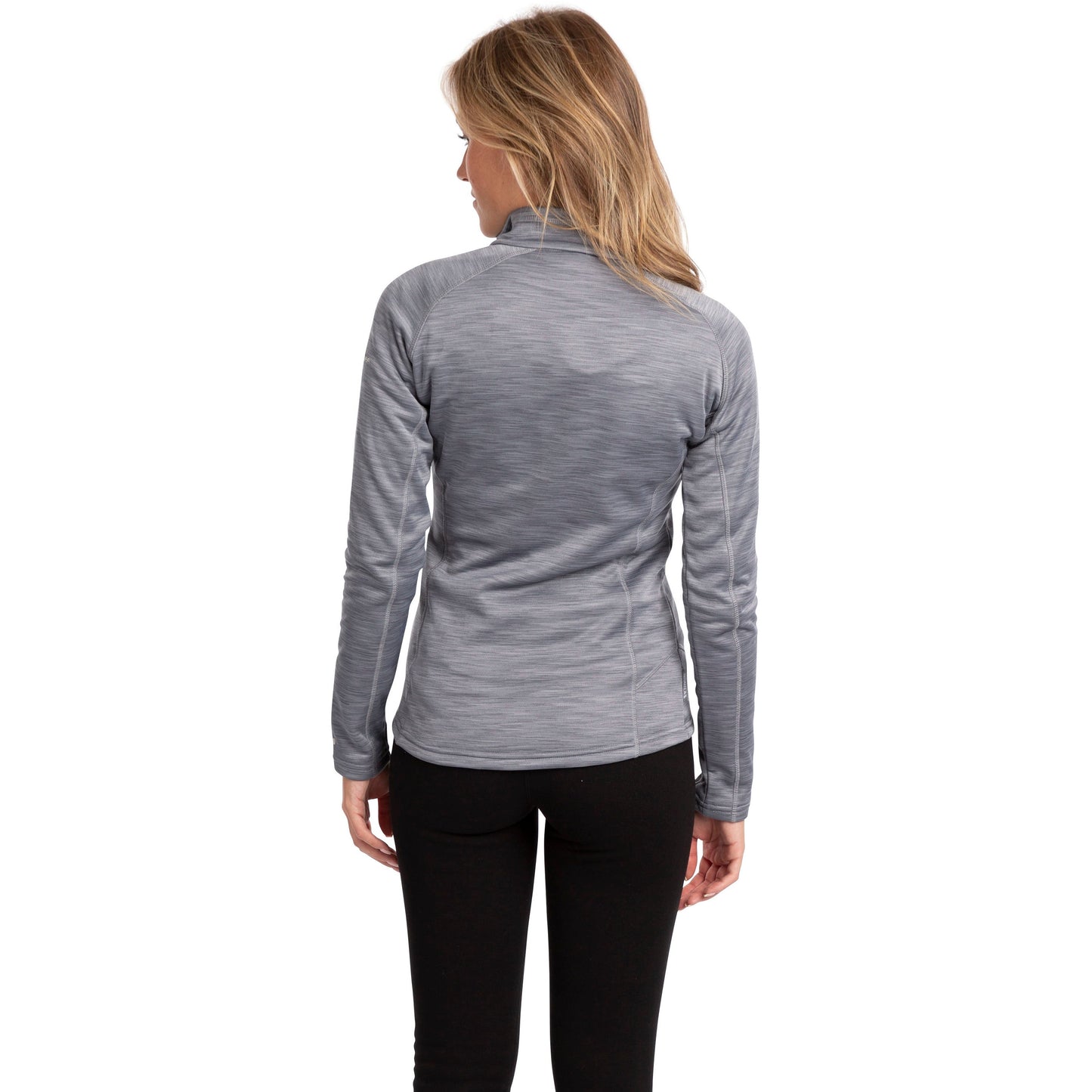 Fairford Women's 1/2 Zip Fleece Jumper in Storm Grey Marl