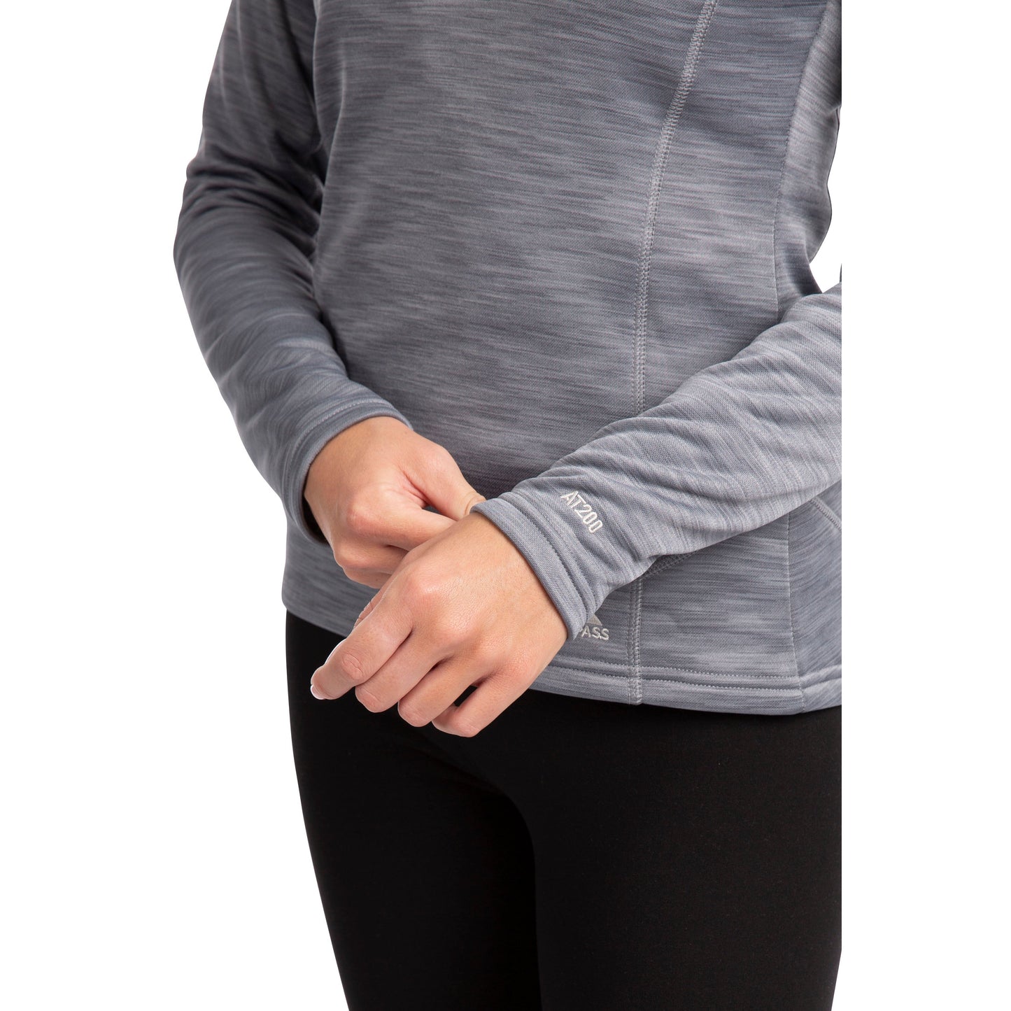 Fairford Women's 1/2 Zip Fleece Jumper in Storm Grey Marl