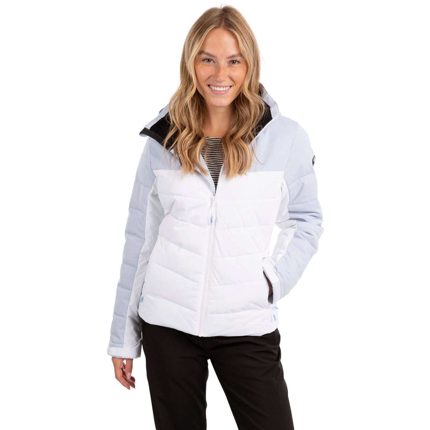 Flattery Women's Padded Waterproof Rain Jacket in Light Sky