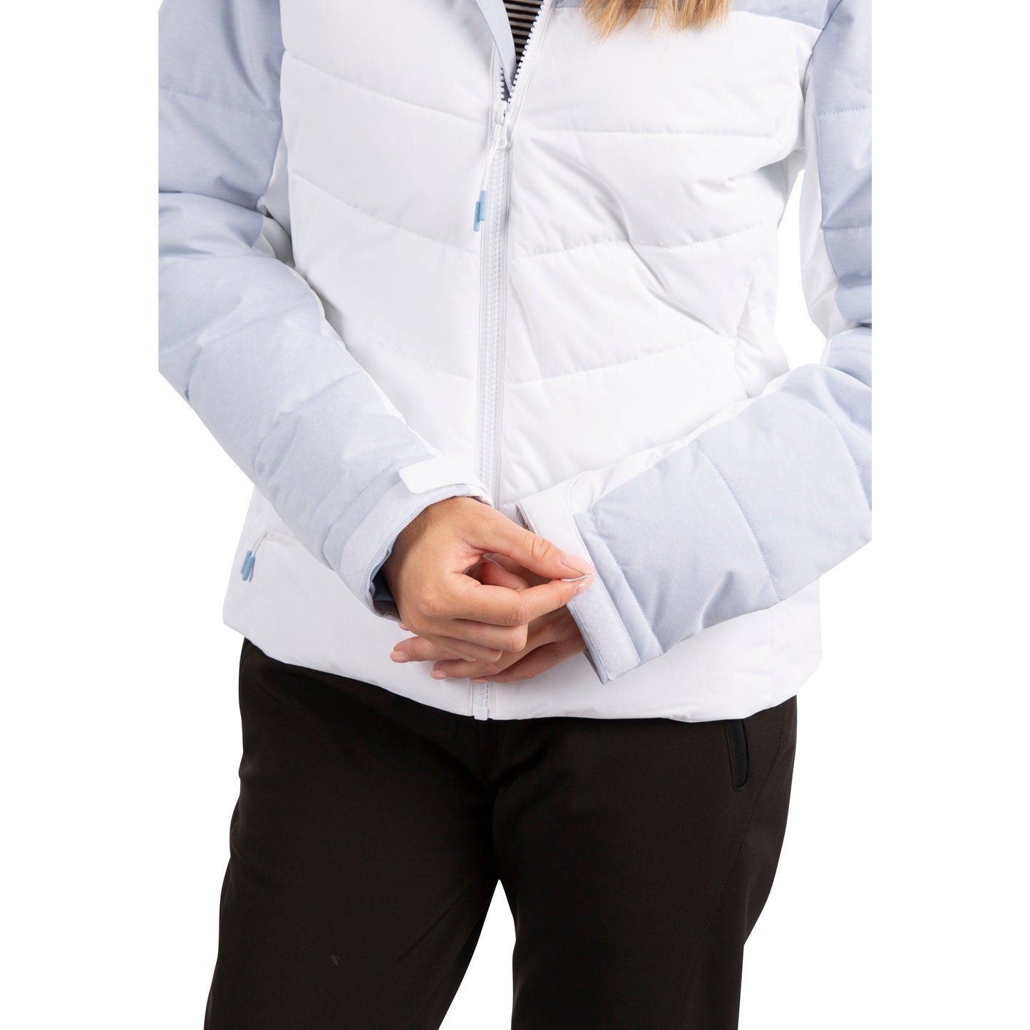 Flattery Women's Padded Waterproof Rain Jacket in Light Sky