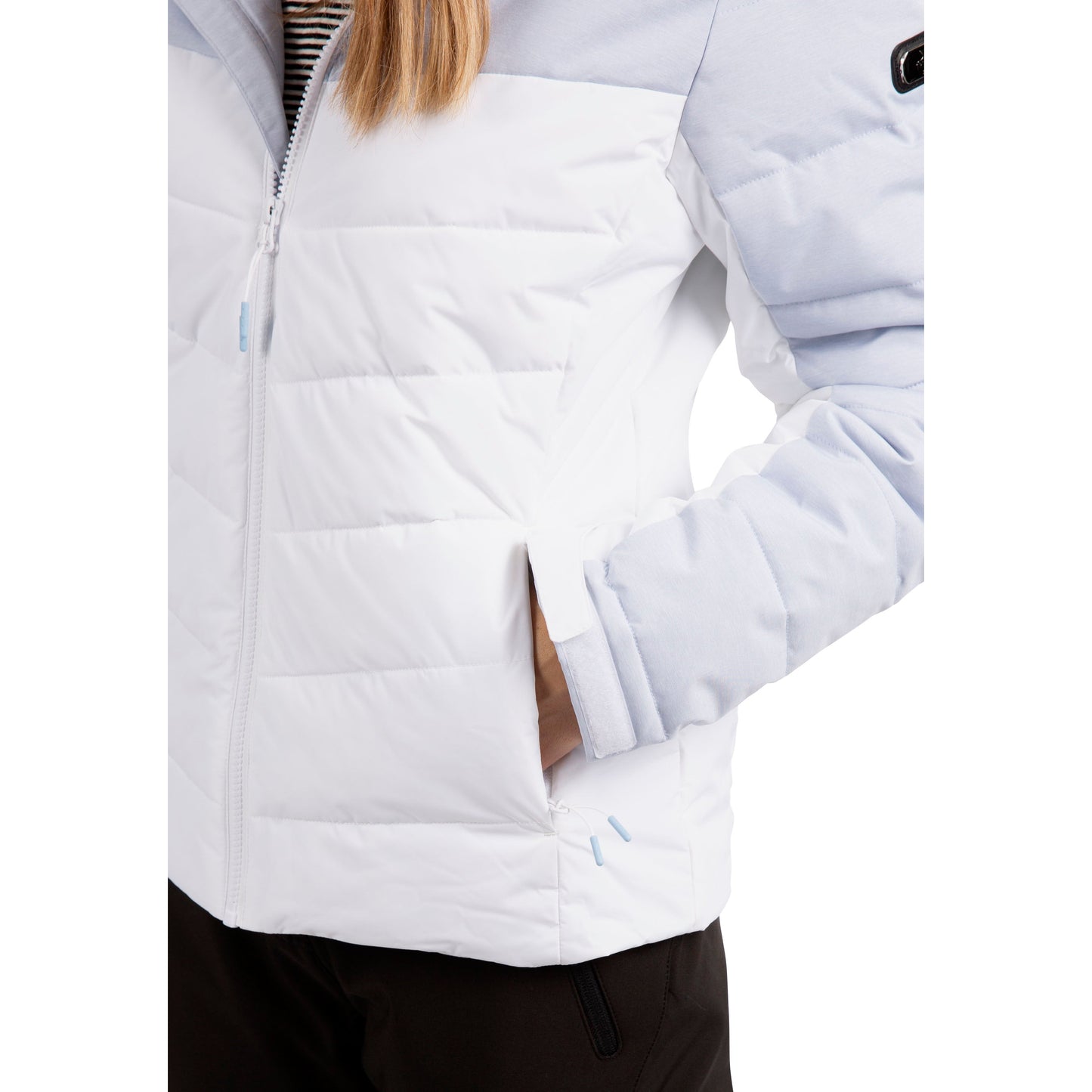 Flattery Women's Padded Waterproof Rain Jacket in Light Sky
